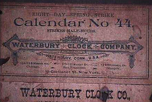 Waterbury c. 1890 paper label 2