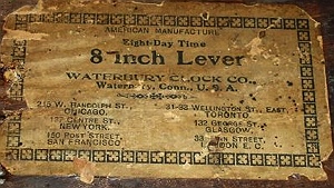 Waterbury c. 1890 paper label