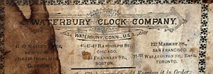 Waterbury c. 1891 paper label