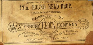 Waterbury c. 1900 paper label