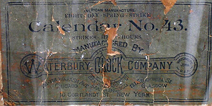 Waterbury c. 1905 paper label