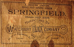 Waterbury c. 1906 paper label