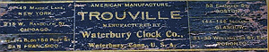 Waterbury c. 1915 paper label