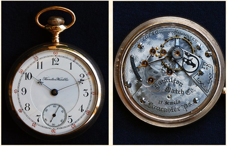 an 18-sized antique pocket watch equipped with 17 jewels