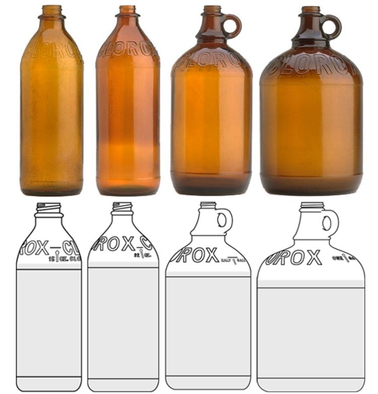 1951–1954 Pint, Quart, Half Gallon and Gallon Bottles