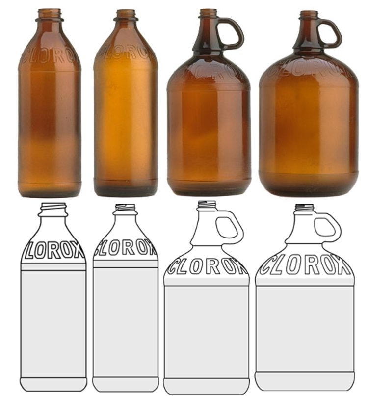 1955–1959 Pint, Quart, Half Gallon and Gallon Bottles