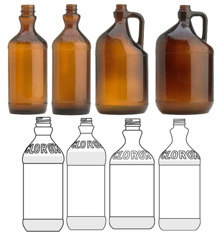 1959–1962 Pint, Quart, Half Gallon, and Gallon Bottles