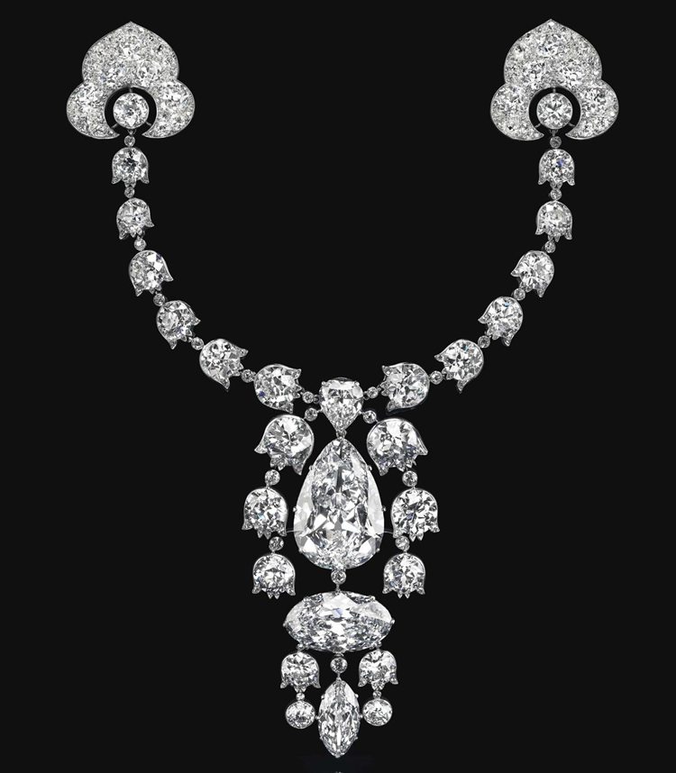 A Belle Époque Diamond Devant-De-Corsage Brooch