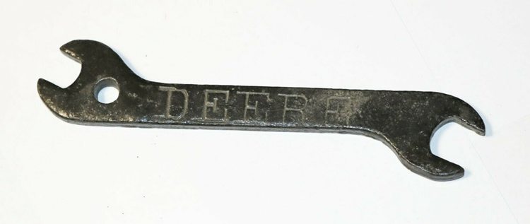 Antique John Deere MARKED Tractor Cast Iron Wrench Made in USA