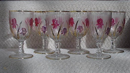 CORSAGE (IRIS &AMP; HERRINGBONE) GOBLETS - 6