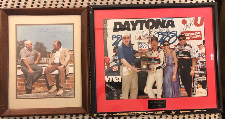 Dale Earnhardt Sr, Richard Childress, and Bob Stempel Autographed Photo