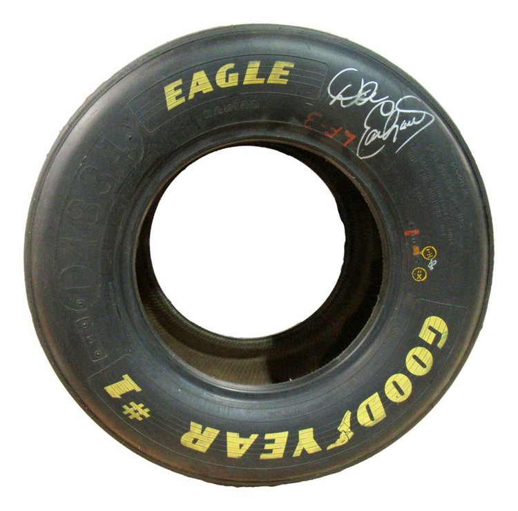 Dale Earnhardt Sr. Signed Autographed Race Used Goodyear