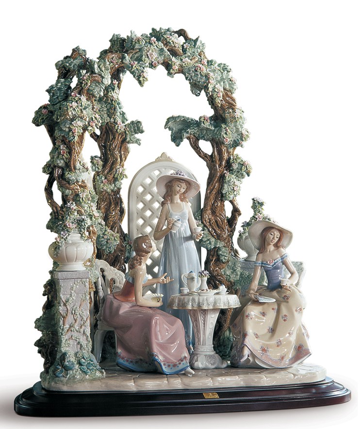 Tea in The Garden Women Sculpture. Limited Edition