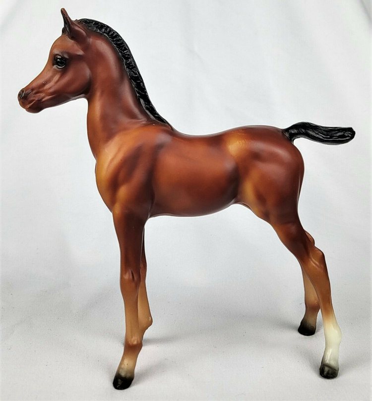 VERY RARE Breyer Horse #712092 Proud Arabian Frisky Foal Set JCPenney Chestnut