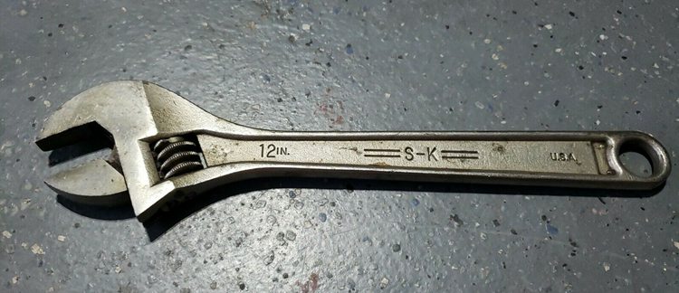 VINTAGE SK WAYNE 12 INCH ADJUSTABLE WRENCH MADE IN USA