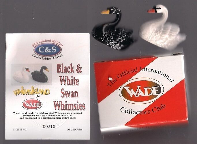 WADE RARE SWANS BLACK AND WHITE LE 250 W BOX AND CERT
