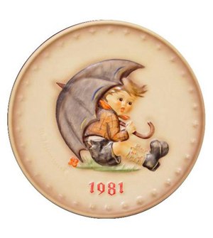 1981 - Annual PlateUmbrella Boy