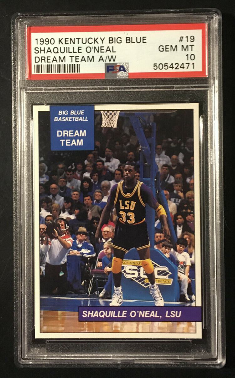 1990 Big Blue Shaquille O’Neal #19 Non Perforated card