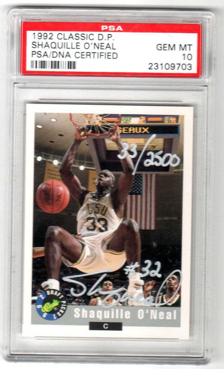 1992 Classic Draft Pick Shaquille O’Neal Auto RC