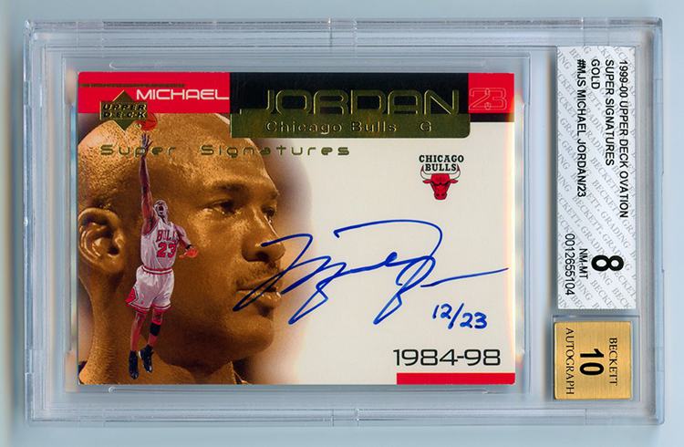 1999 Upper Deck Ovation Super Signatures Gold Michael Jordan #MJS card