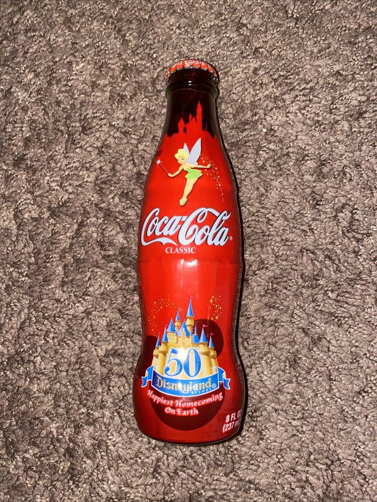2005 DISNEYLAND 50TH Anniversary Tinkerbell WRAPPED Coca-Cola BOTTLE