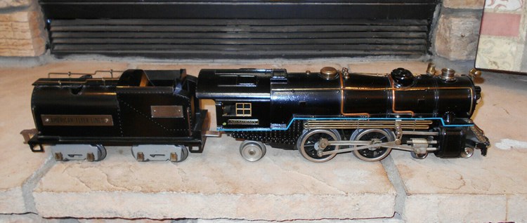 AMERICAN FLYER STANDARD GAUGE BRASS PIPER LOCOMOTIVE & TENDER