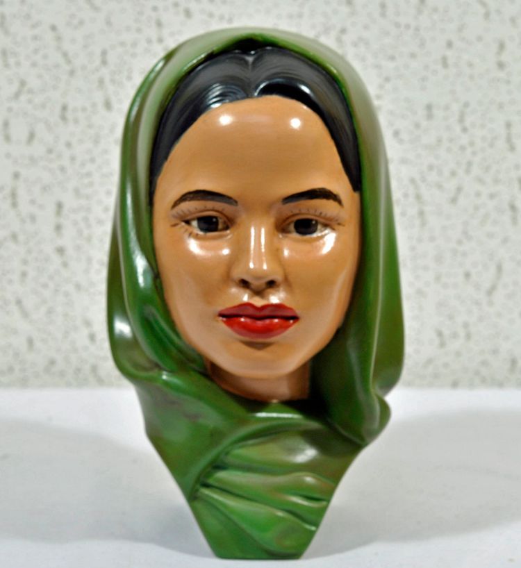 Ethnic Woman of Color Chalkware