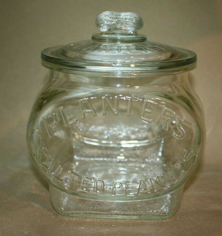 Football Planters Peanuts Glass Store Jar