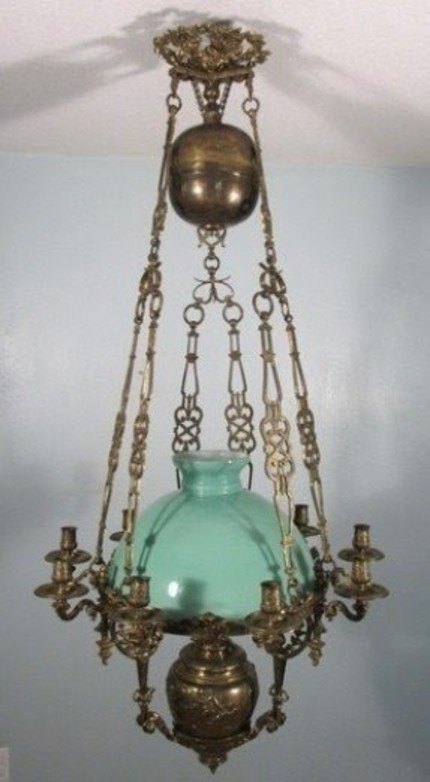 Hanging Antique Oil Lamps