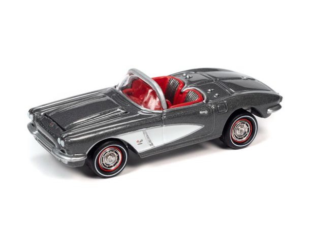 Johnny Lightning Chevy Corvette Sateen Silver Scale Die-Cast