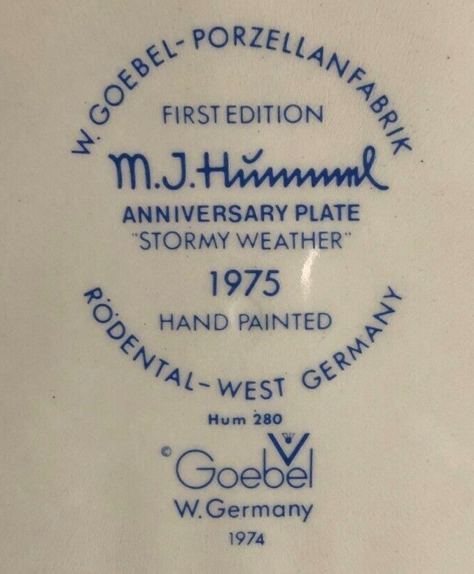 M.I. Hummel Plates Trademark