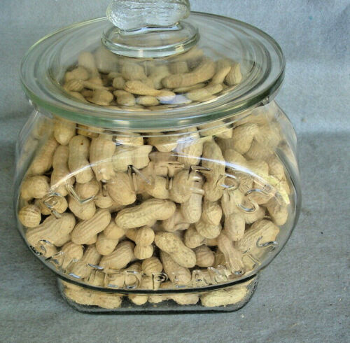 PLANTERS SALTED PEANUTS FISHBOWL GLASS EMBOSSED JAR