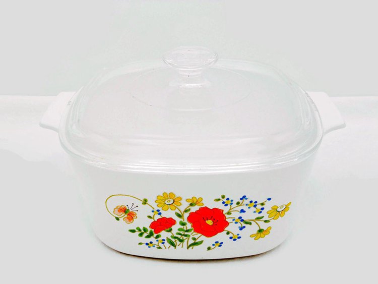 PYREX Vintage Corning Ware Wildflower Dutch Oven Casserole Baking Dish A-3-B