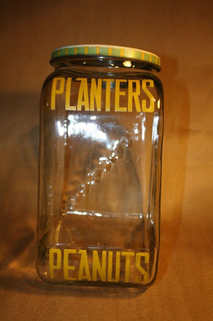 Planters Peanut Original Streamline Peanut Glass Jar - 1937