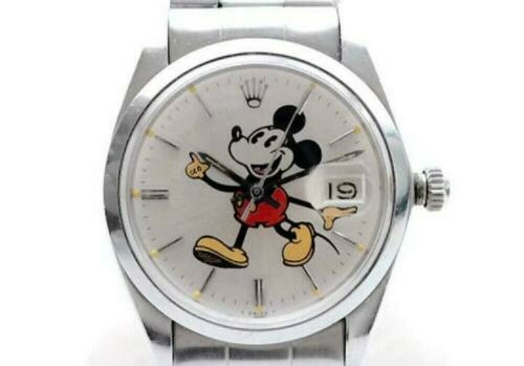 ROLEX MICKEY MOUSE WATCH WRISTWATCH OYSTER DATE 6694 DISNEY COLLAB MEN