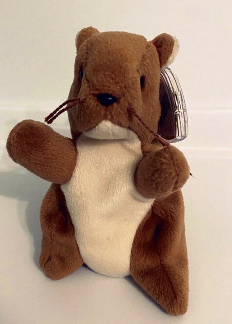 Rare Retired Ty Original Beanie Baby Nut 1996 Style