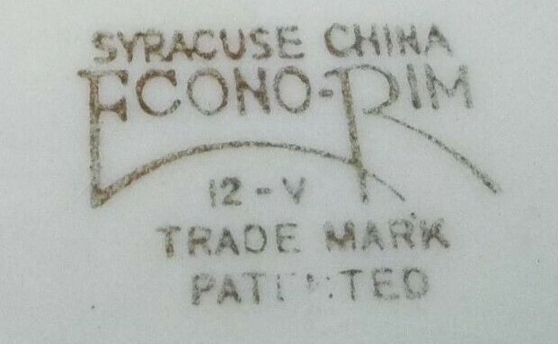 Syracuse China EconoRim logo - 1933–1967