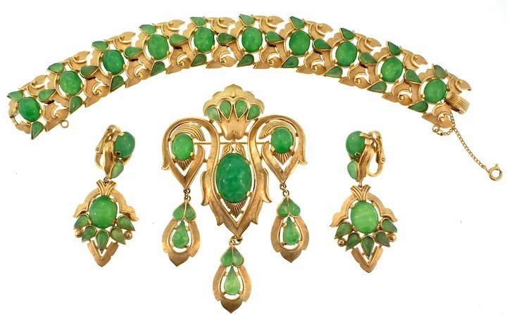 Trifari Jewels of India Triple Drop Set