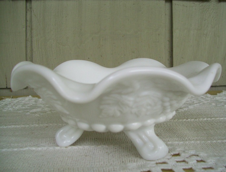 Westmoreland Three Footed Candy Glass Bowl