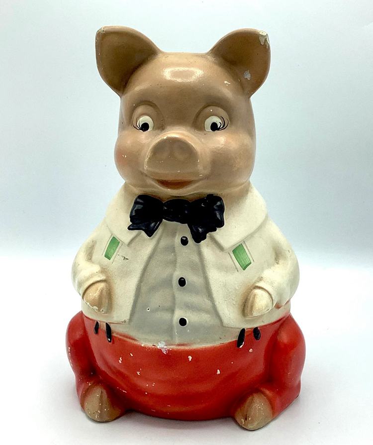 1925 Mr Pig Money Box by Ellgreave Pottery Co. England