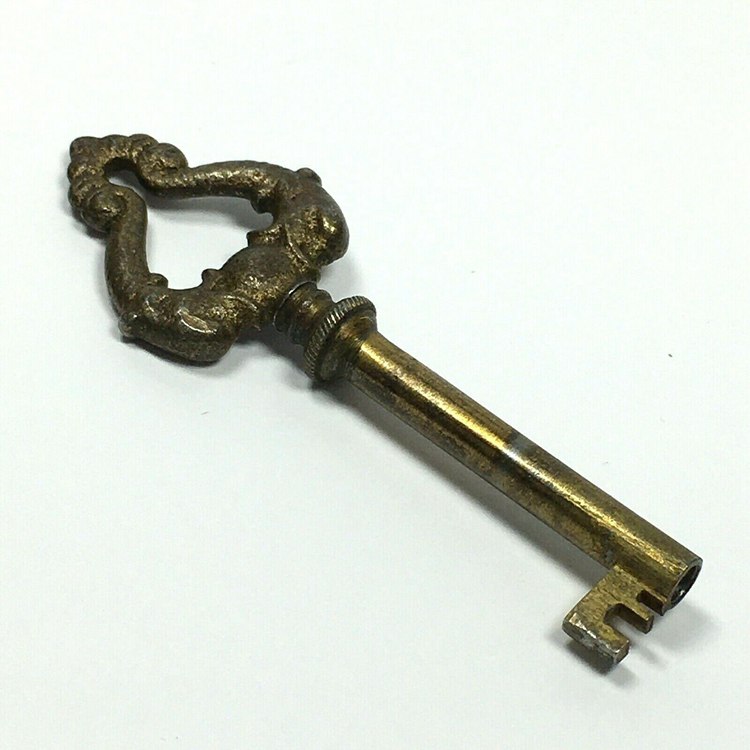 Antique Steel Dolphin Fish Skeleton Key