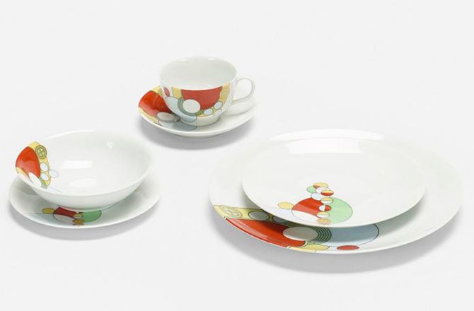 Frank Lloyd Wright, Imperial Hotel dinnerware. Sold for $13,000 via Wright (June 2019).