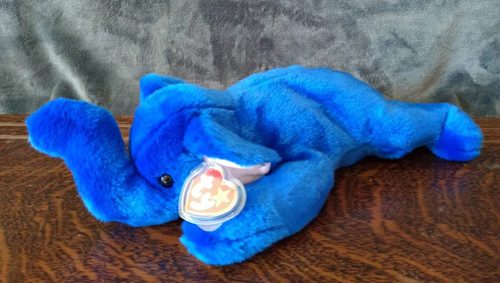 Peanut Royal Blue Elephant Beanie Baby