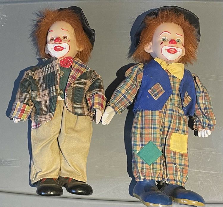 Porcelain Kid Clown Hobo Doll