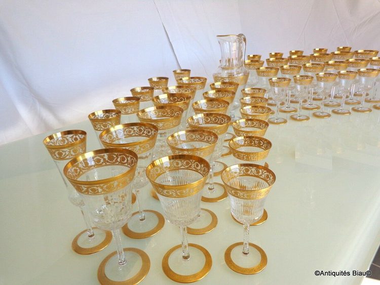 Set of 48 Glasses Decanter Crystal