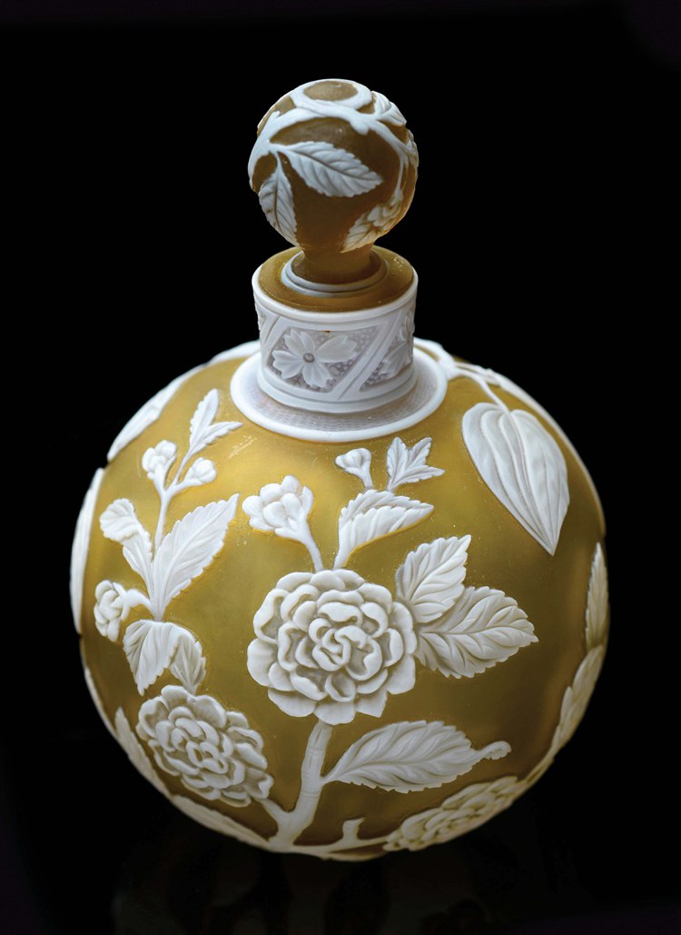 Thomas Webb Cameo Glass Perfume Bottle