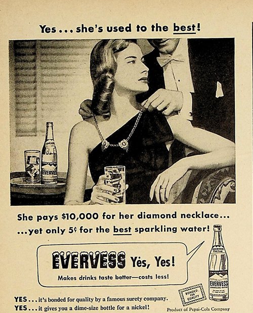 1947 Evervess Sparkling Water Vintage Print Ad 4675