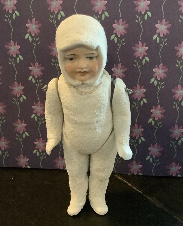 Antique German Snow Baby Sits or Stands Large