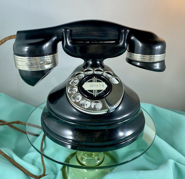 Automatic Electric Monophone 1930’s Deco ~ Antique Telephone ~ RARE Ringer Base