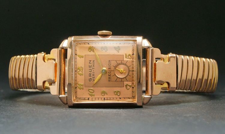 Rare 1940s Gruen Curvex Pnk Rose Gold Filled All Original Unisex Watch